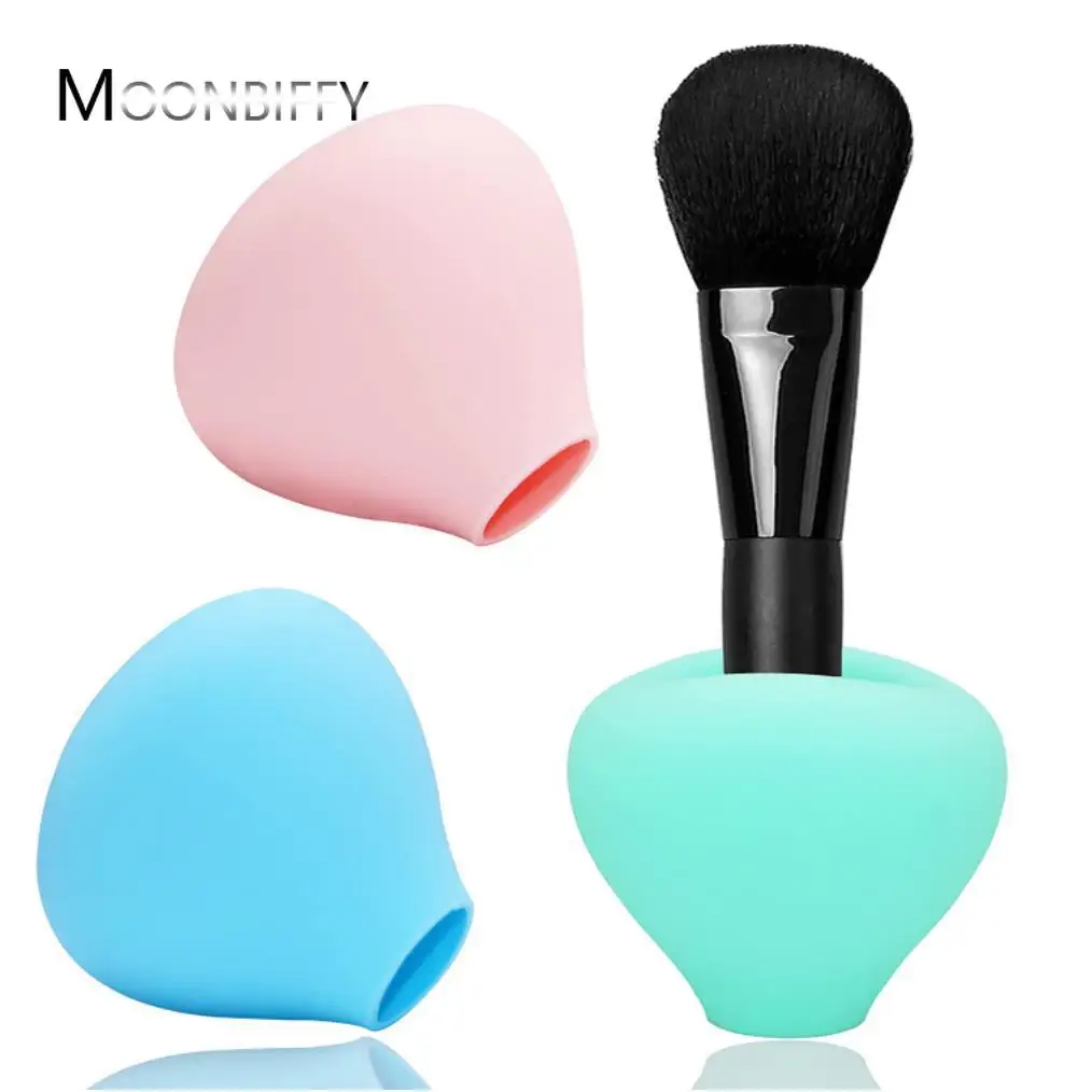 Silicone Makeup Brush Holder Makeup Brush Cover Travel Storage Box Make Up Brushes Foundation Brush  Makeup Brush Set with Case