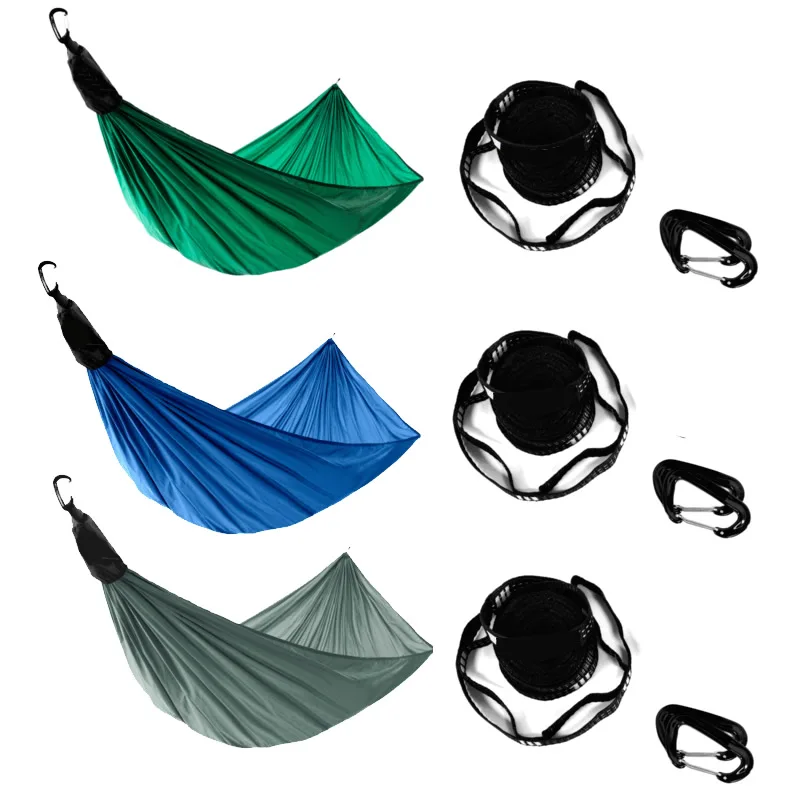 Ultralight 450g Nylon Ultra Thin Hammock 1-2 Person Outdoor Portable Hammock Ice Feeling 150 kg Bearing Weight Camping Hammock