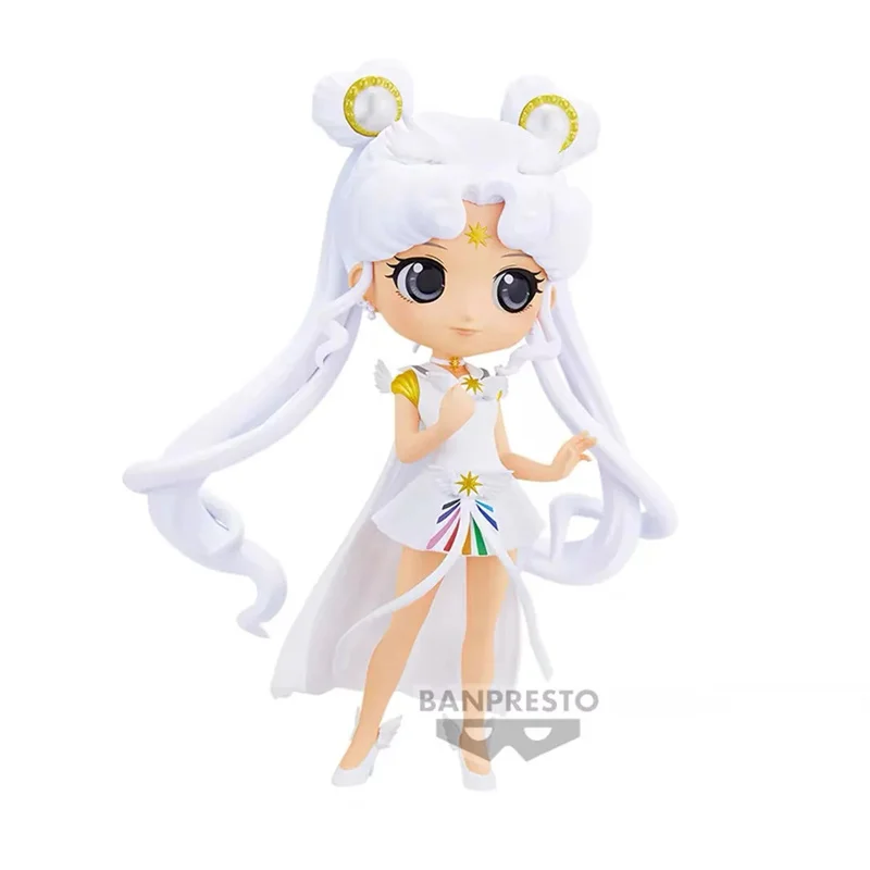 In Stock Original Sailor Moon Tsukino Usagi Cosmos Q Posket Anime Action Figure Princess Serenity Boxed Model Doll Toys Gift