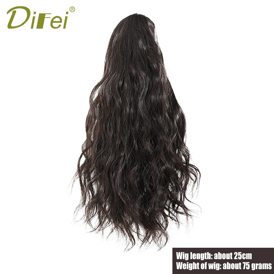 Water Ripple Short Ponytail Synthetic Wig Female Vitality Fluffy Claw Clip Natural Water Ripple Short Hair High Ponytail Wig