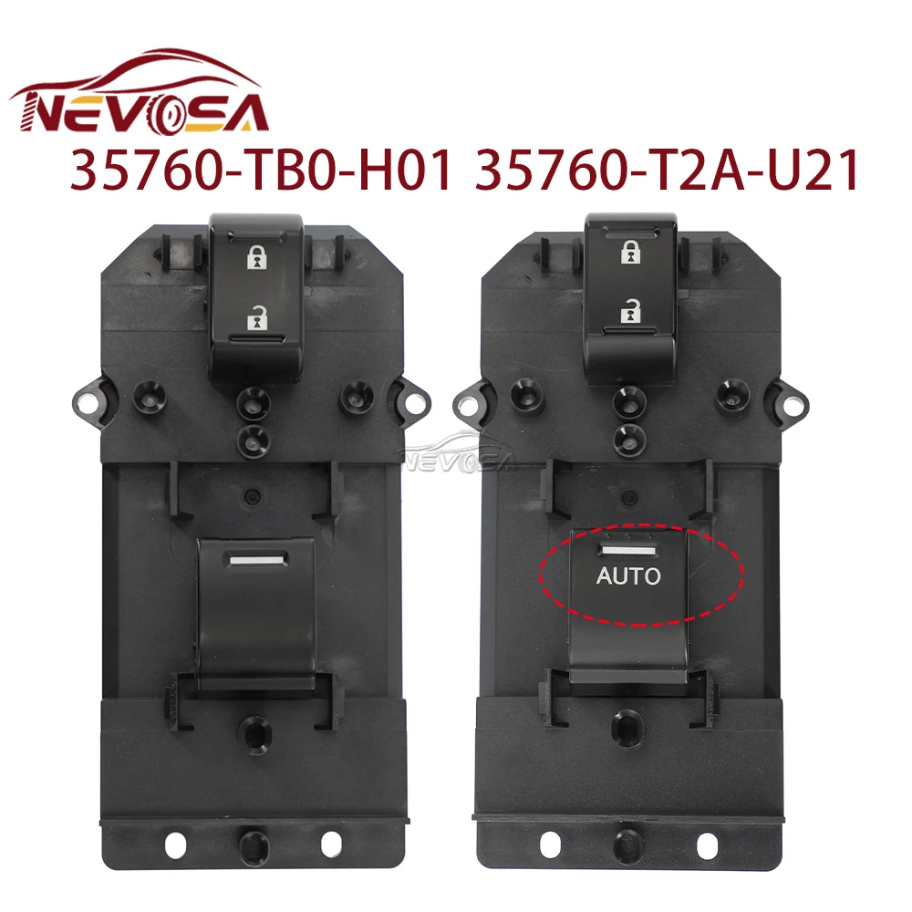 

NEVOSA передняя правая сторона для Honda Accord 2008 2014 2015, кнопка переключения стеклоподъемника, контроллер 35760-T2A-U21 35760-TB0-H01