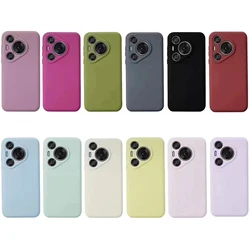 Shockproof Soft Liquid Silicone Case For Huawei Pura 70 Pro 80 Ultra 80 Pro, Skin Fleece Lens Precise Cutouts Protection Cover