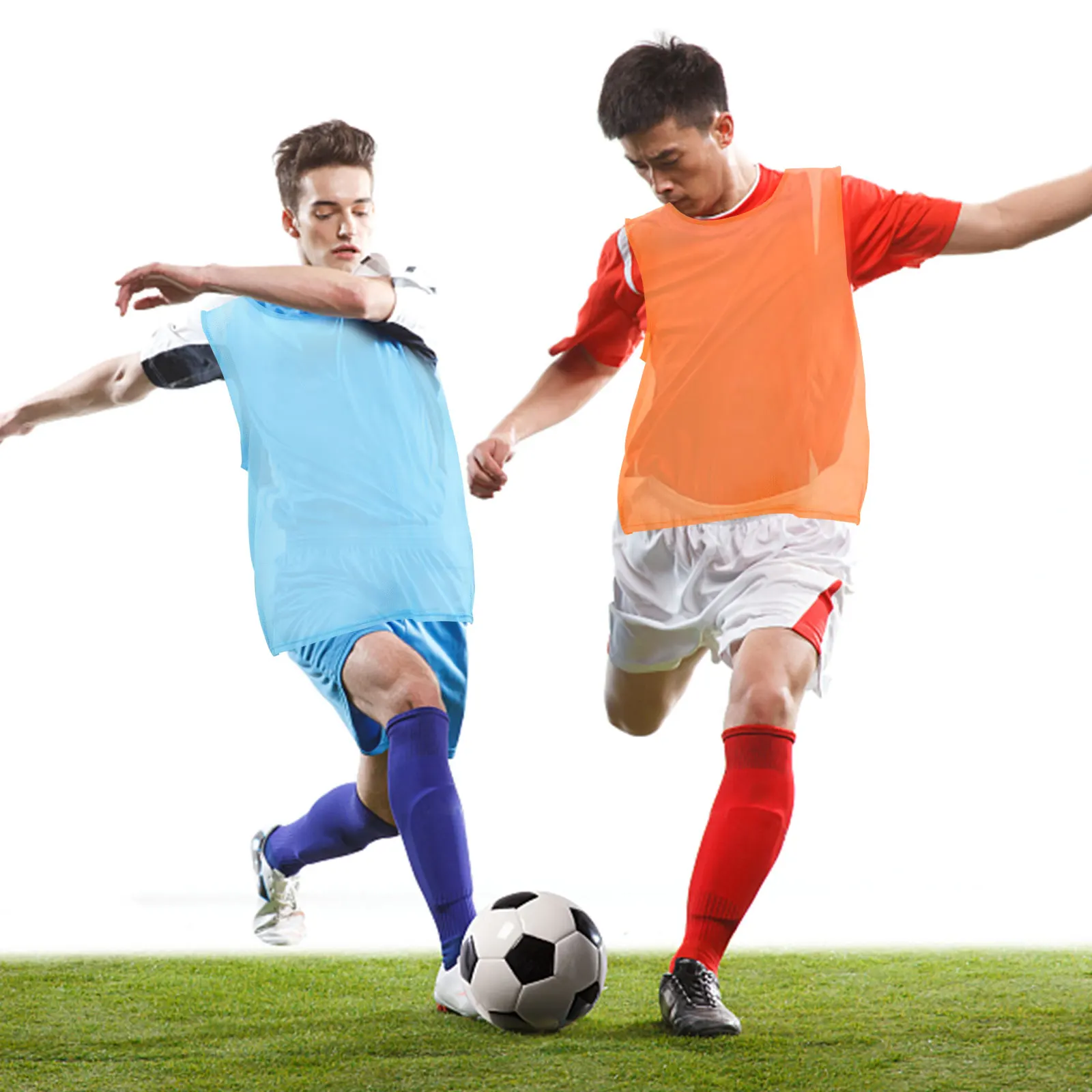 

6 Pcs Sports Training Vests Lightweight Quick Drying Football Soccer Basketball Polyester Costume 61x55cm
