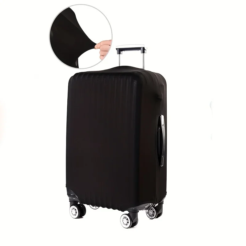 

1Pcs Black Suitcase Cover Protector Travel Luggage Suitcase Protective Cover Stretchy Dust-proof Travel Accessories