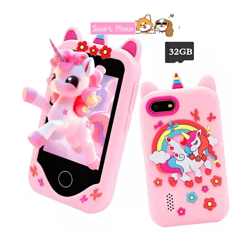 kids-smart-phone-camera-28-inch-toys-touchscreen-unicorn-baby-mobile-mp3-player-digital-camera-educational-toys-for-kidsage-3-8