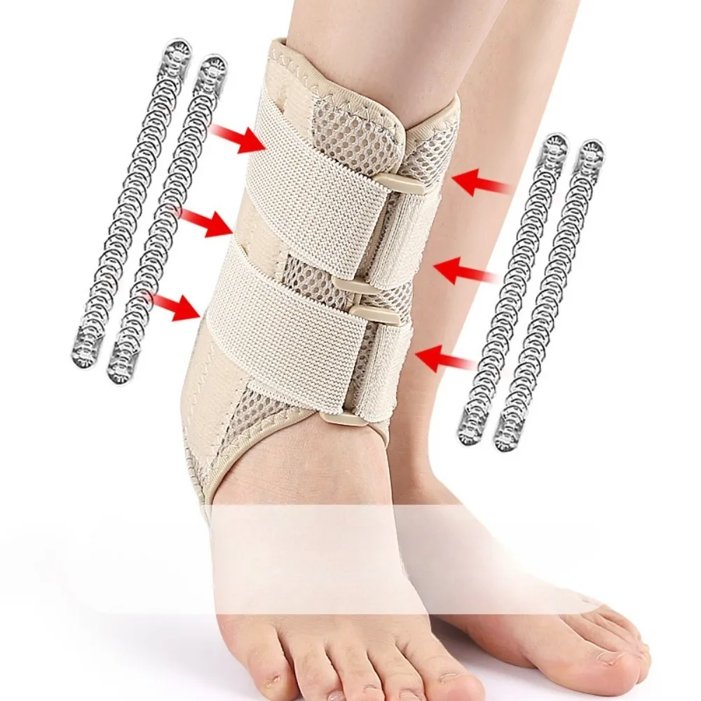 1Pc Spring Bar/Aluminum Plate Sports Ankle Support Elastic Adjustable Double-sided Support Compression Ankle Foot Care Tools