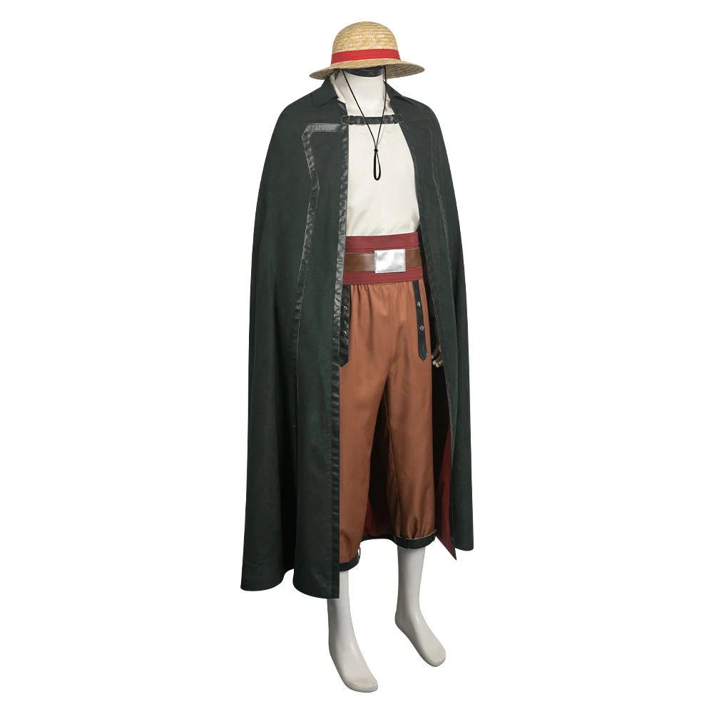 Piece Live Action Shanks Cosplay Costume, Déguisement Fantrenfor, Costumes pour Hommes Adultes, Chapeau Everak, Halloween Carnaval Trempé, 7.5