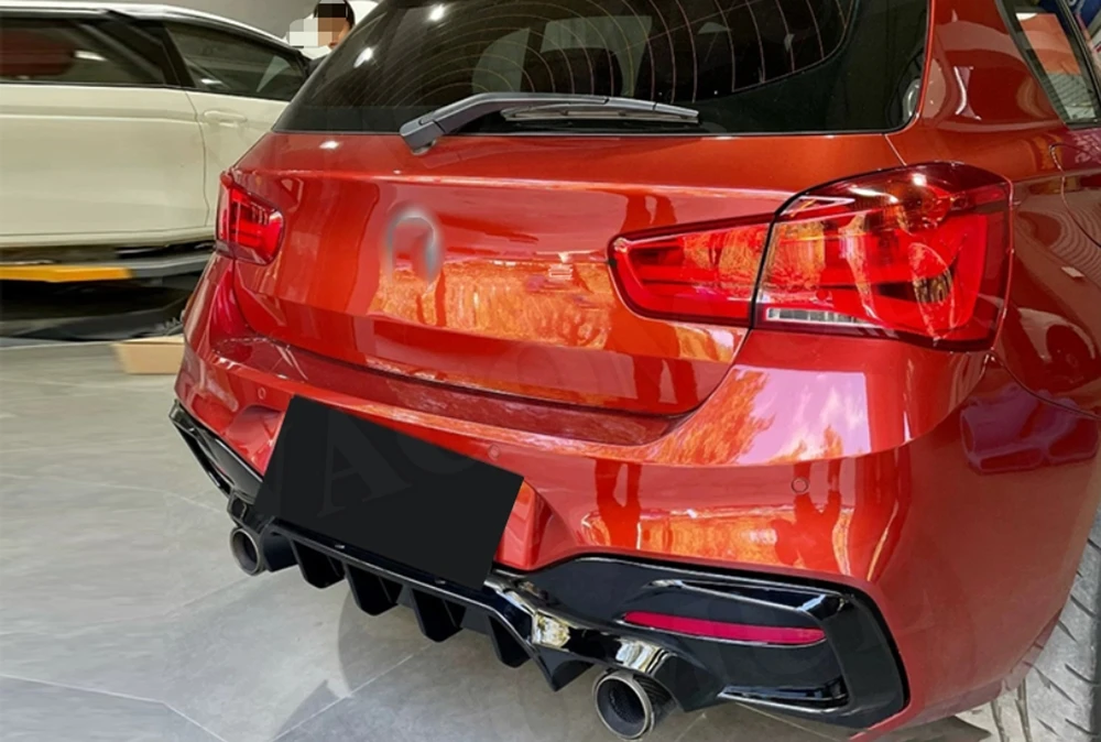 VACOMUL Carbon Fiber Rear Lip Diffuser Spoiler for BMW 1 Series M Sport F20 F21 M135i M140i 2017-2018 Bumper Car Styling ABS