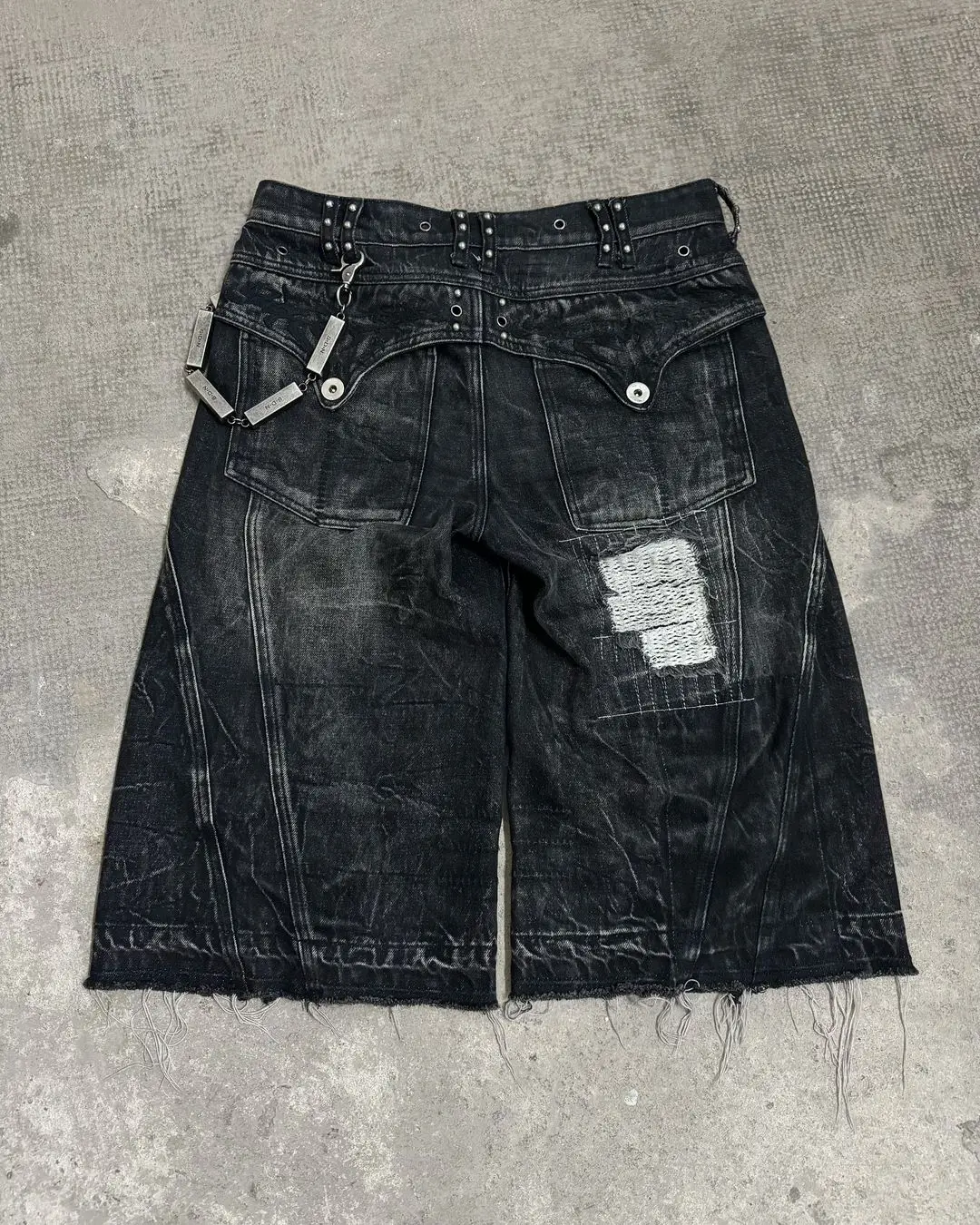 Short en jean gothique rétro pour hommes et femmes, Y2K, Harajuku, Hip-Hop, Punk, Casual, Street Design, Tendance