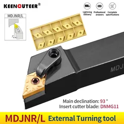 1pc MDJNR1616H11 MDJNR2020K11 MDJNR2525M11 External Turning Tool Holder DNMG Carbide Inserts MDJNR Lathe Cutting Tools Set