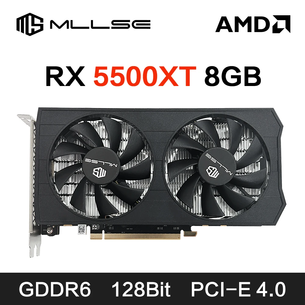 

Игровая видеокарта MLLSE AMD RX5500XT 8G, 8 ГБ, 128 бит GDDR6, PCI-E 4.0×8, GPU Radeon RX5500XT 8 ГБ, игровая видеокарта, Placa de vídeo