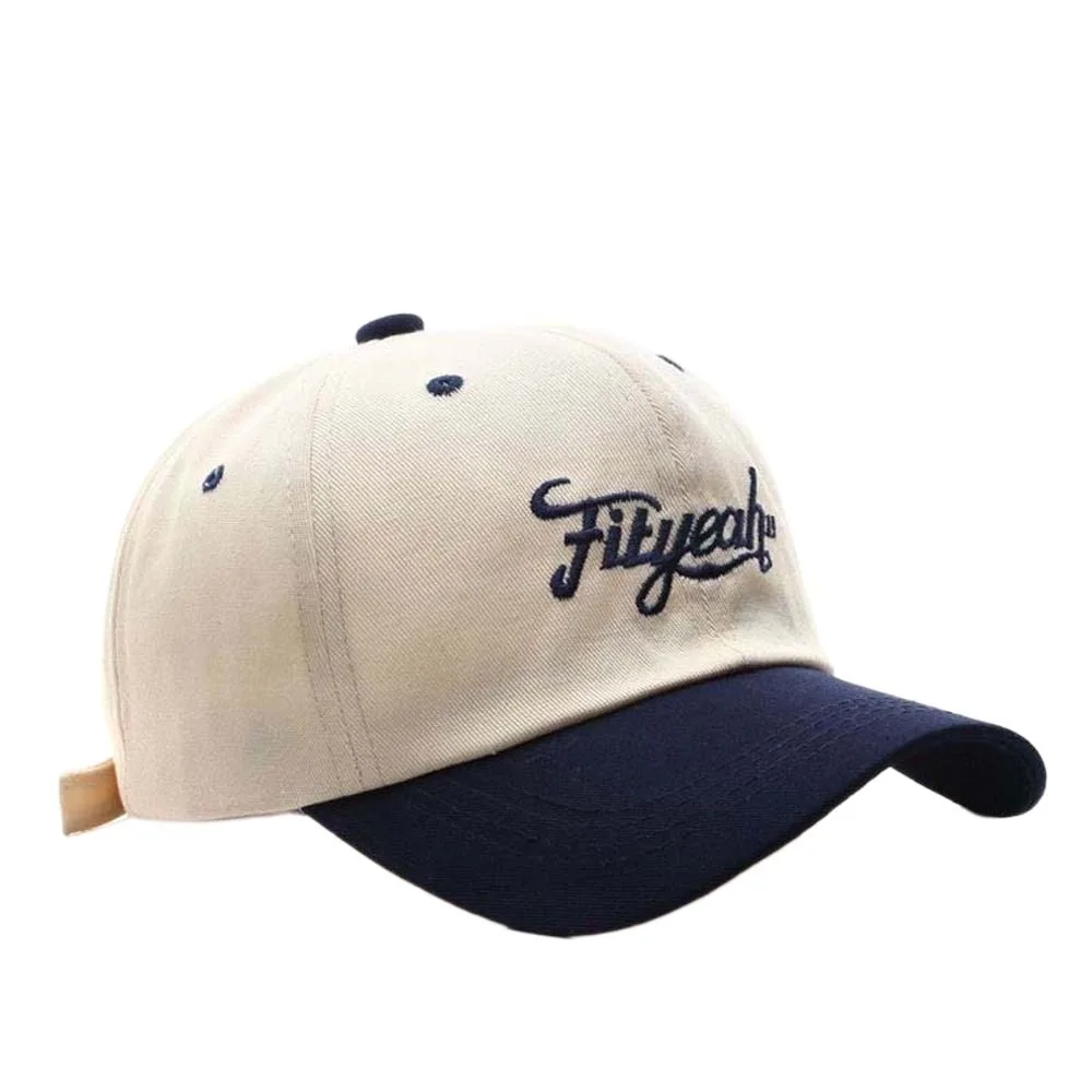 

Adjustable Letter Embroidery Baseball Cap Sunscreen Korean Style Unisex Peaked Cap Cotton Versatile Summer Sunshade Hats Outdoor