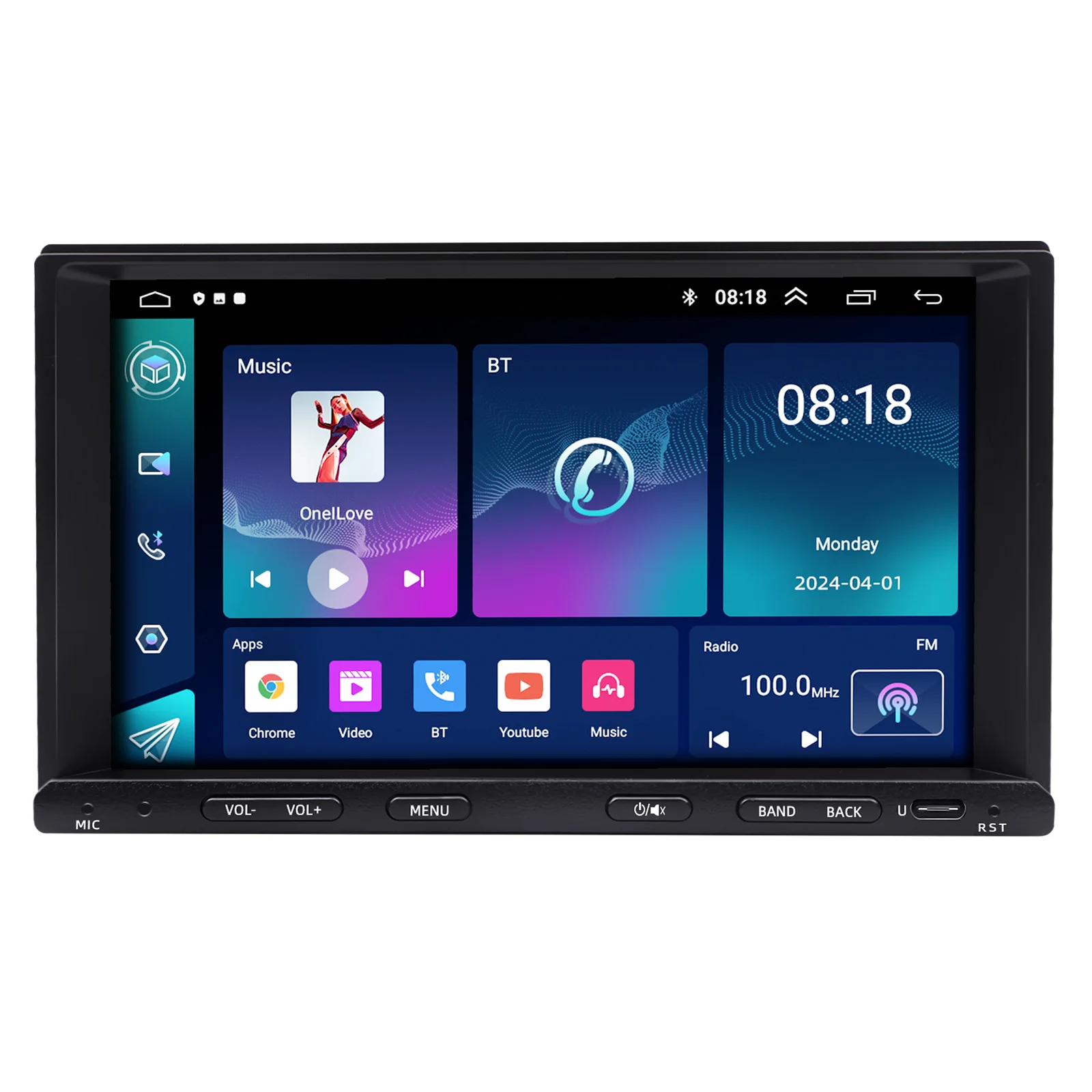 7“Android Car Radio For Toyota Sequoia/ Celica Wireless CarPlay Android Auto GPS Nav Bluetooth Steering Control