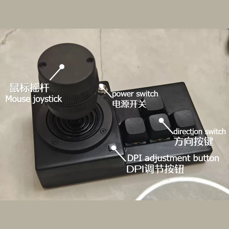 Bluetooth Joystick Mouse Custom Barrier-free Special Mouse 4 Buttons 3D Joystick E-sports Gaming Office Game Accessories DIY
