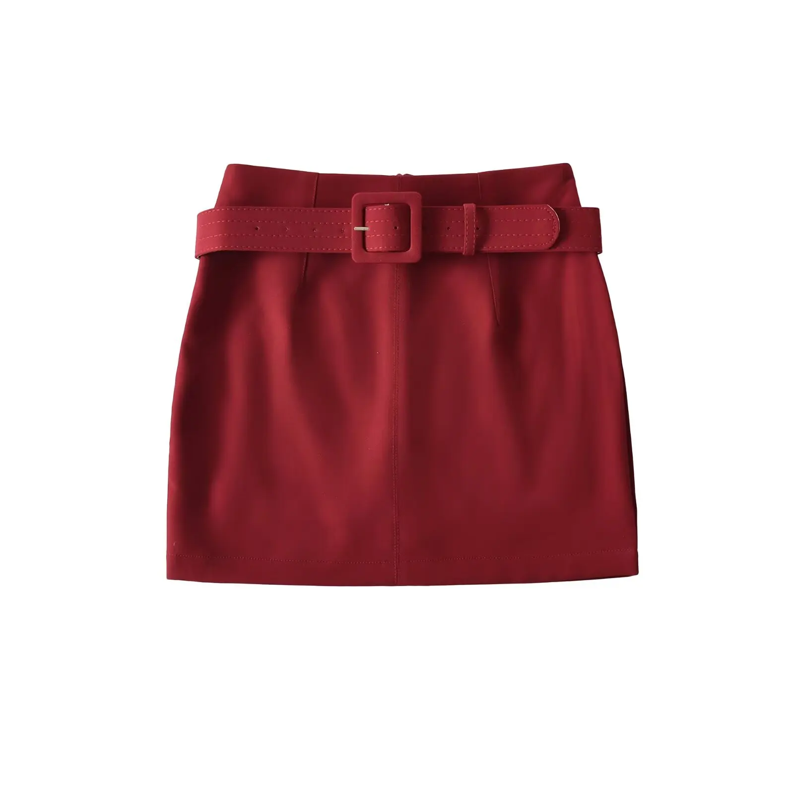 High Waist Belted  Skirt Show Long Legs Prevent Exposure Sweet Spicy Casual Slim Fit Short Style Women's Skirt
