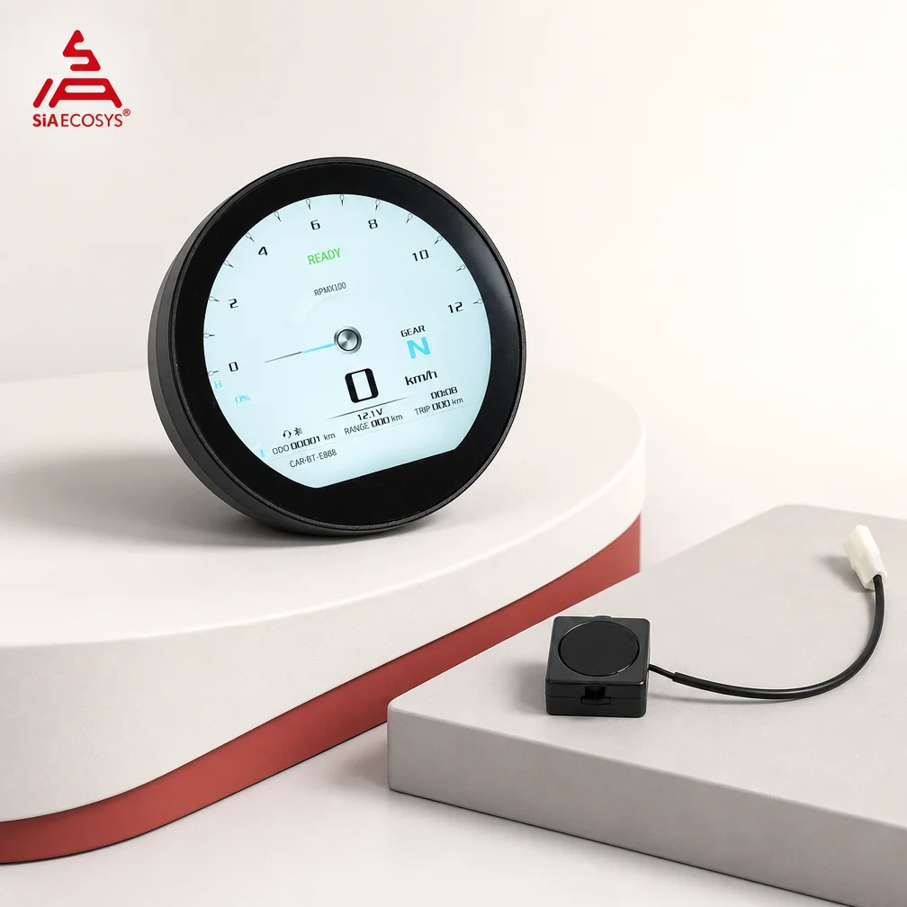 【Big Sale】3.6-Inch E-Motorcycle TFT Round Adjustable Display Speedometer Instrument FarDriver-Compatible with CAN Lin Protocol