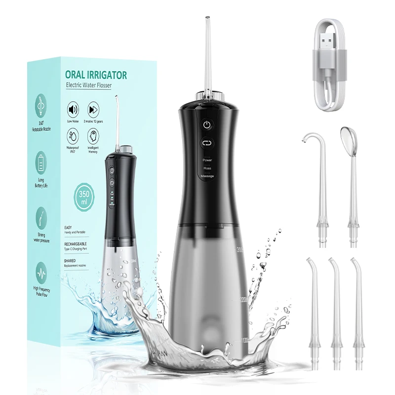 

High Frequency Pulse IPX7 350ml Large Water Tank 2000mAh Capacity Battery Home Use Water Flosser Professional Oral Irrigator