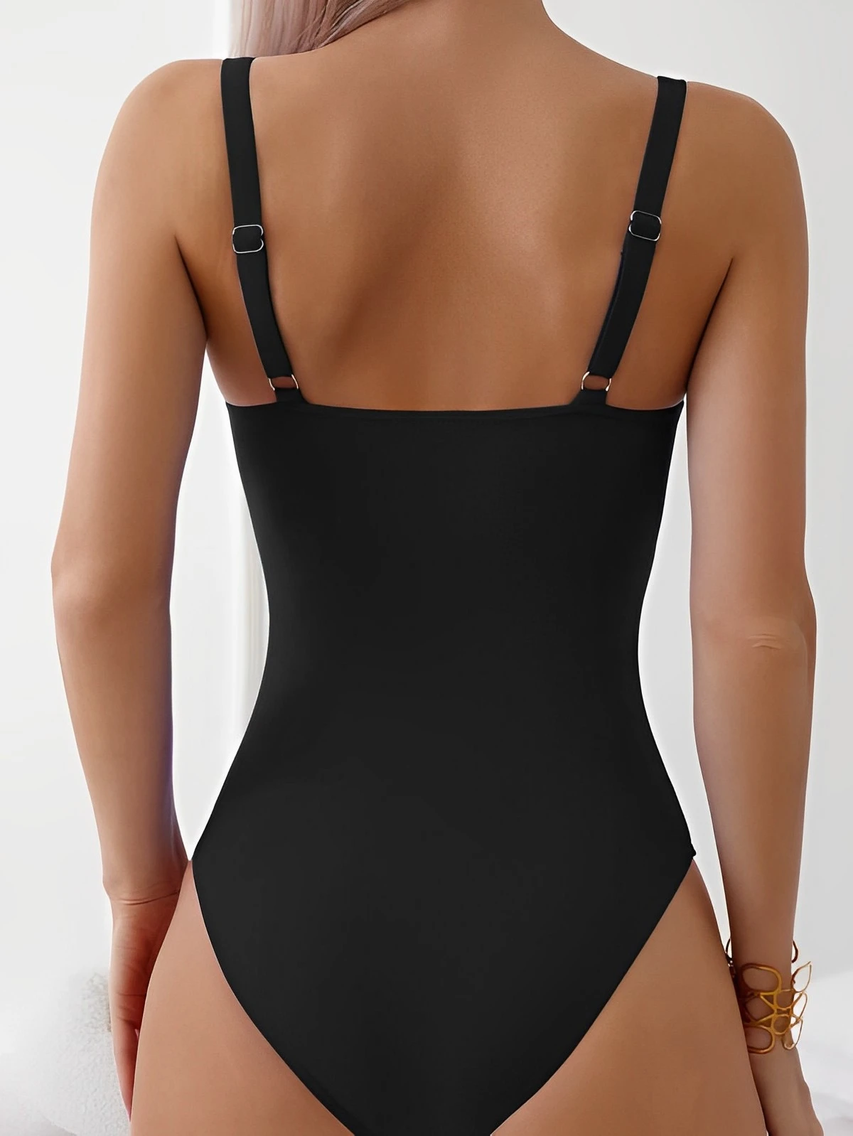 2024 Cut Out Ruched Front Swimsuit One Piece Swimwear Women Sexy Bathers Bathing Swimming Swim Suit Female Beachwear Monokini