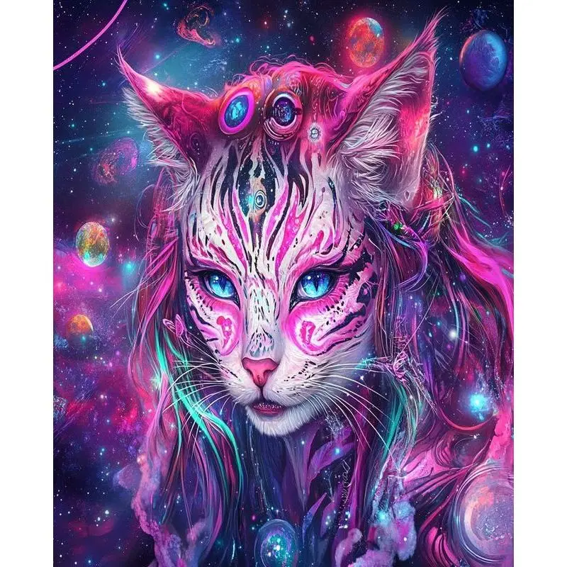 

PhotoCustom Painting By Numbers Catwoman Handmade Wall Art Paint Kit Drawing By Numbers Gift Frame Artwork