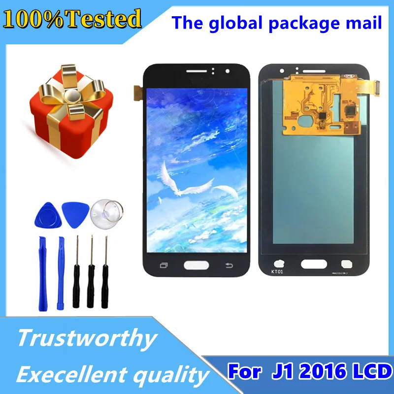 New Tested For Samsung  J1 2016 LCD Display Screen for Galaxy J1 2016 J120F LCD Digitizer Replacement Repair Parts