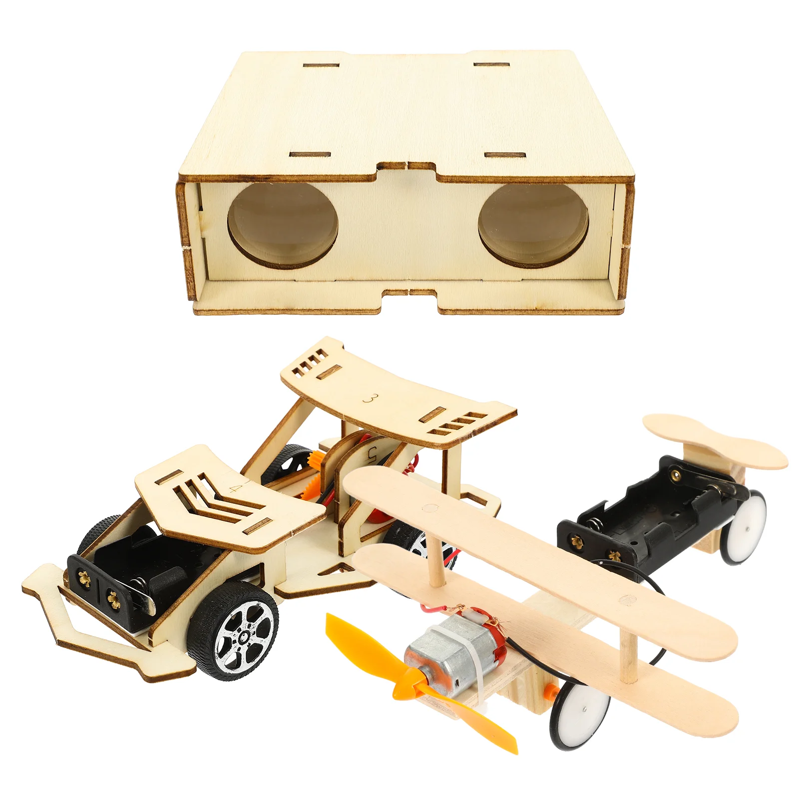 

Assembled Toys Kids DIY Airplane Model Science Experiment Kit Wood Experimental Scientific Educational