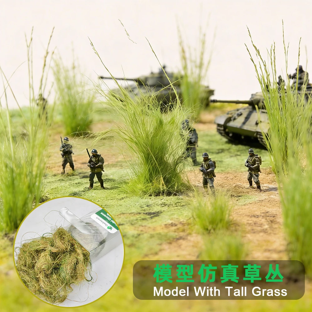 시뮬레이션 건초 야생초 군사 전쟁 게임 플랫폼 잔디 관목 모래상자 재료 미니어처 풍경 디오라마 1박스