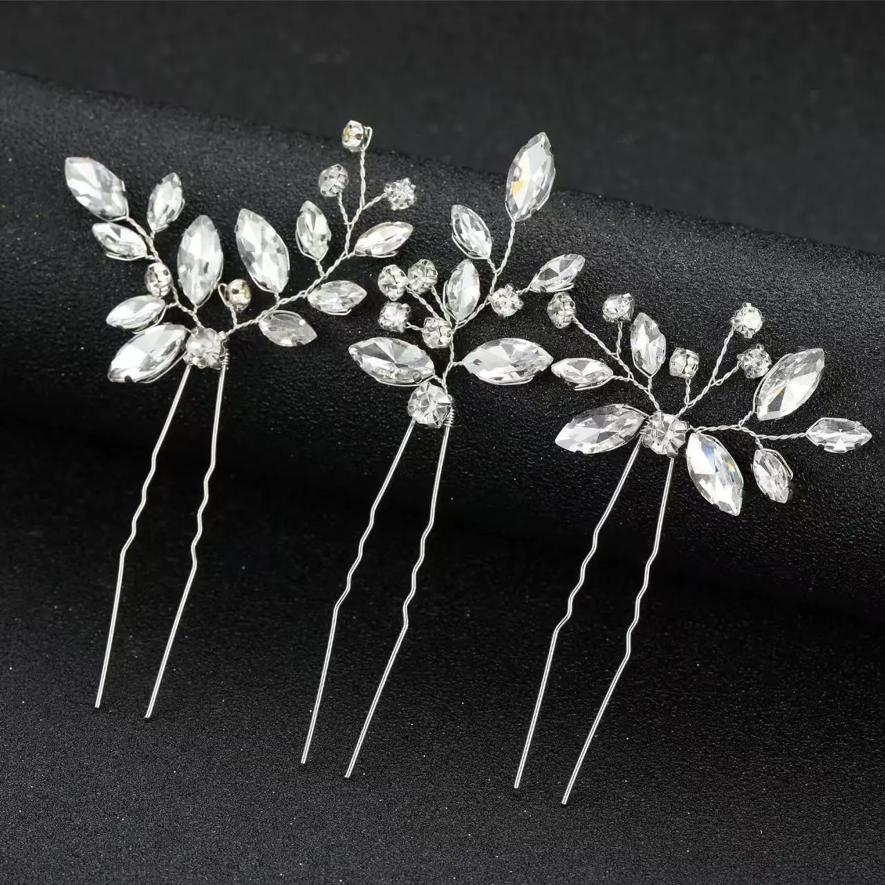 Crystal Floral Hair Accessory Set, Fairy Luxury Exquisite Style, Suitable for Bridal Wedding Look / Evening Gown Matching image 6