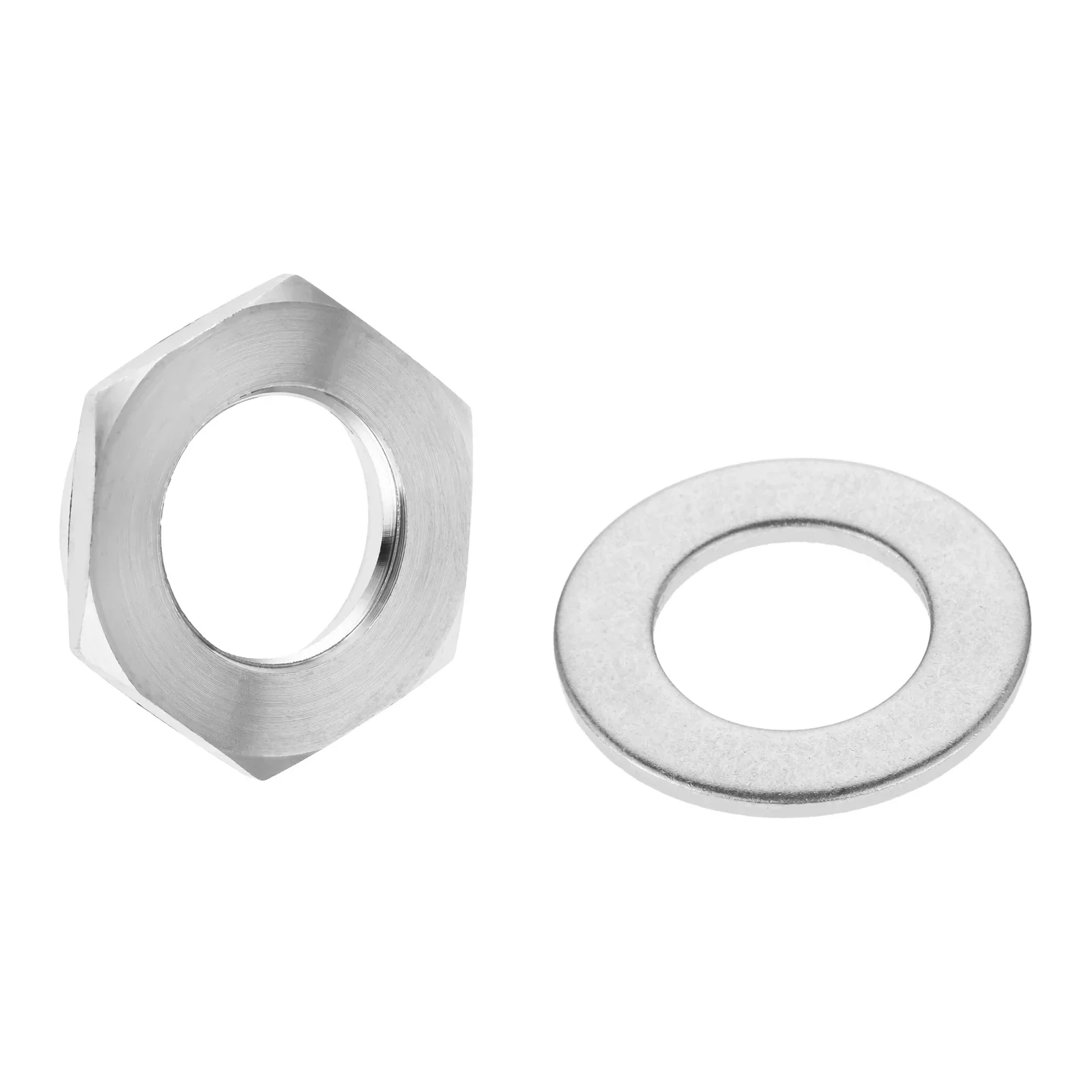 1/2 Inch NPT Stainless Steel Thermometer Nut Washer Installation Kit Replacement for Tel-Tru Barbecue Thermometer 2Pcs/set