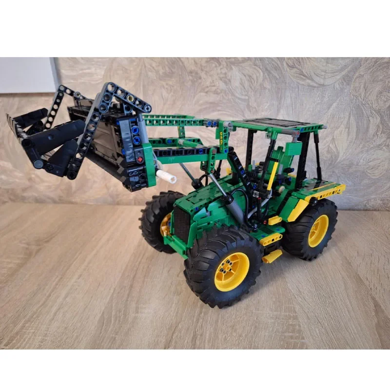 MOC-154575 시티 클래식 백호 로더 빌딩 블록 모델, 1357개 부품, 소년 어린이 생일 및 크리스마스 장난감 선물