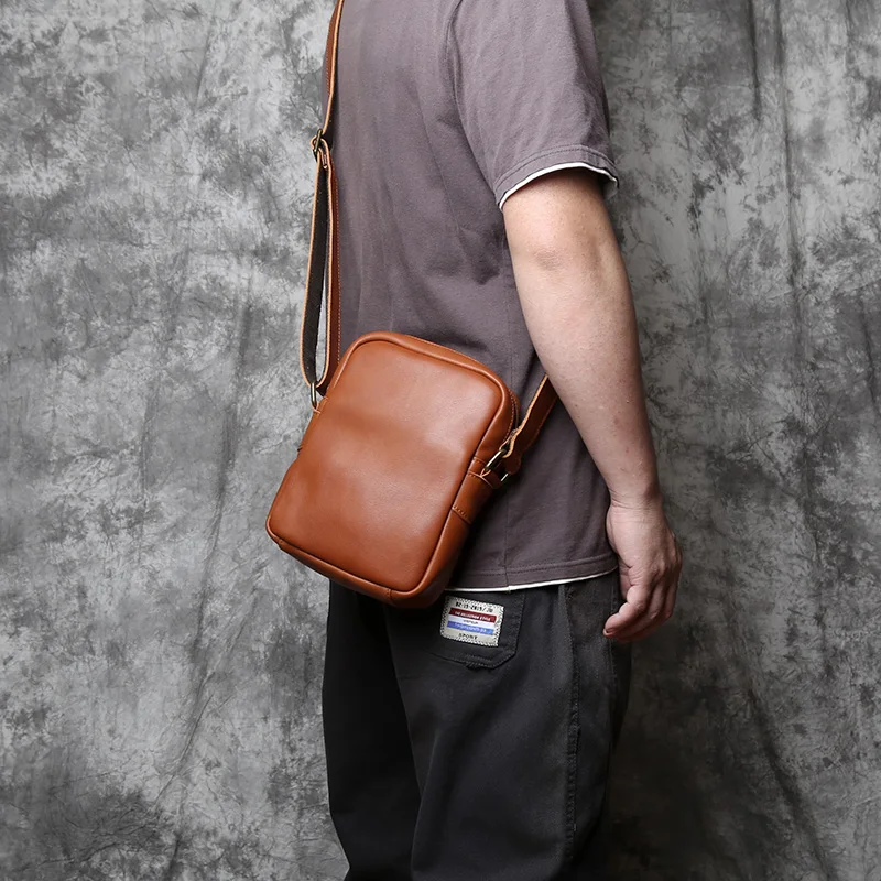 NZPJ Echtes Leder Herren Umhängetasche Lässige Umhängetasche Natürliches Rindsleder Vertikale Herrentasche Trend Tablet Computertasche – Detail 15