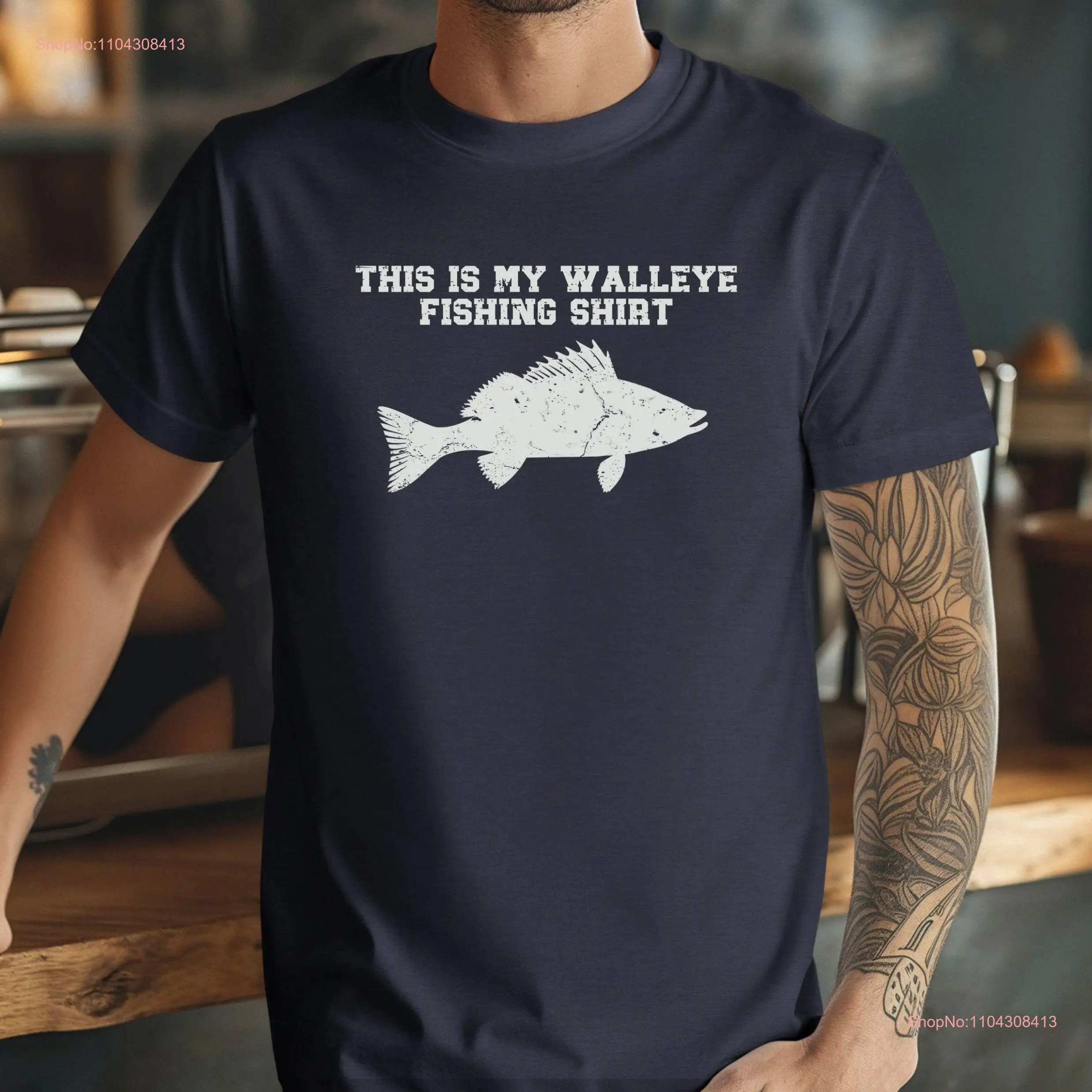 Walleye Fishing T Shirt Men's Fisherman s Present For Good Catch Men long or short sleeves