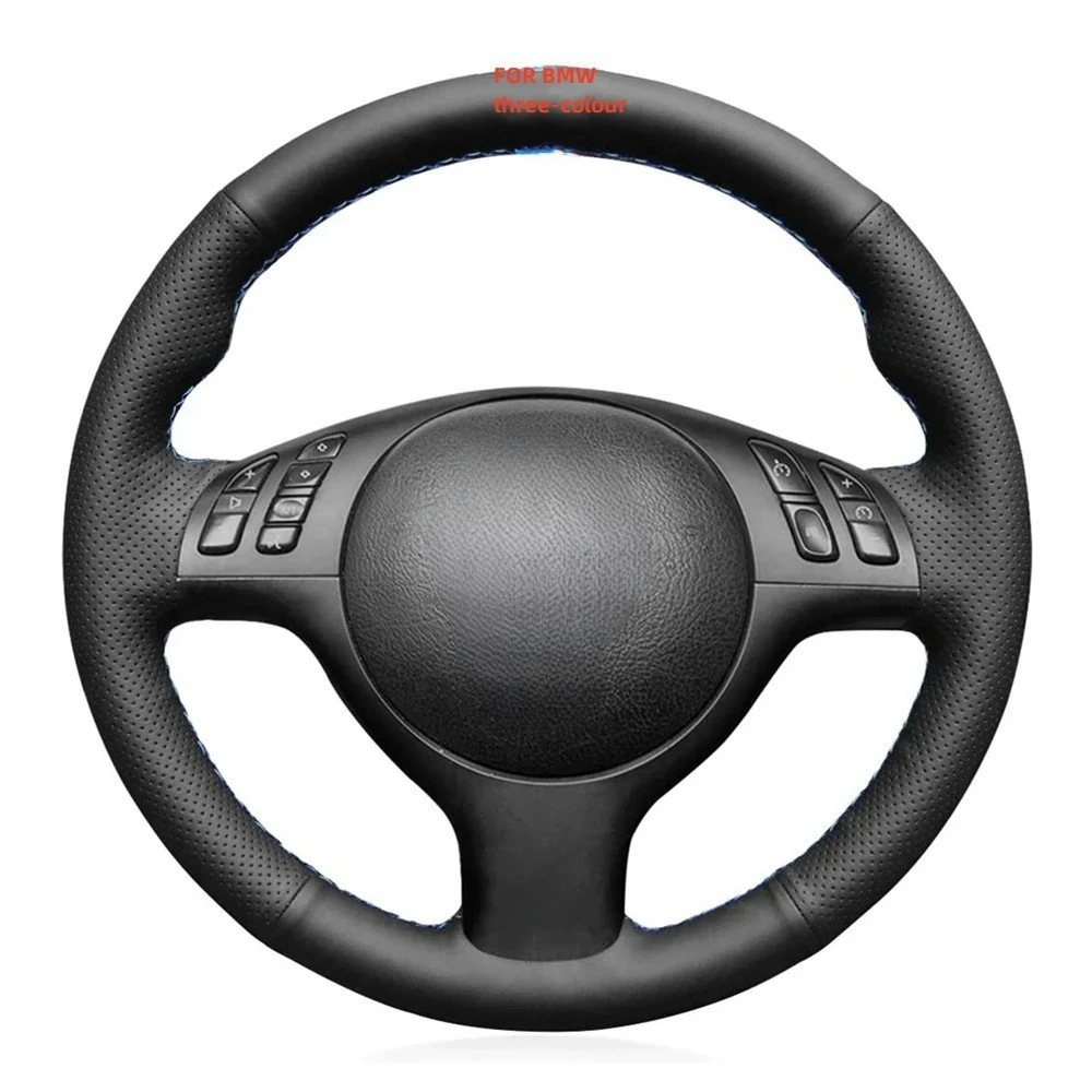 Artificial Leather Car Steering Wheel Cover For BMW 3 Series E46 E46/5 2004-2005 / 5 Series E39 2002-2003 / M3 2001-2006 / M5