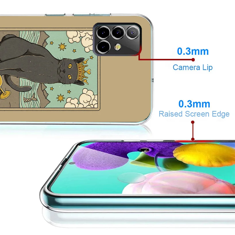 Tarot Card Cute Art Cats Phone Case For Samsung Galaxy A17 A37 A57 A16 A26 A36 A56 A15 A25 A35 A55 A14 A24 A34 A54 A13 A23 A33 A view 2