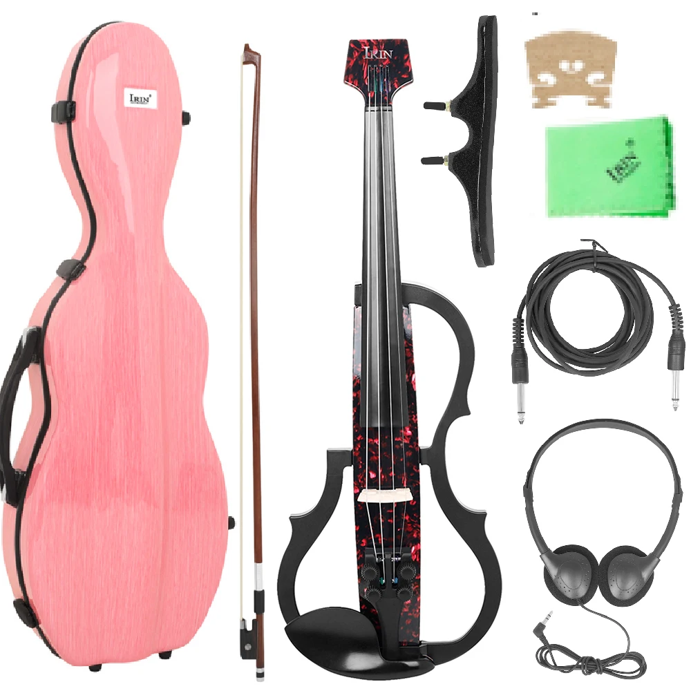 

IRIN Colorful 4/4 Electro Acoustic Violin Intelligent Silent Electroacoustic Violin Earphones Connecting Fiddle Beginner Set