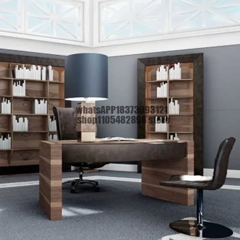 Italian style desk, post-modern solid wood desk, custom desk