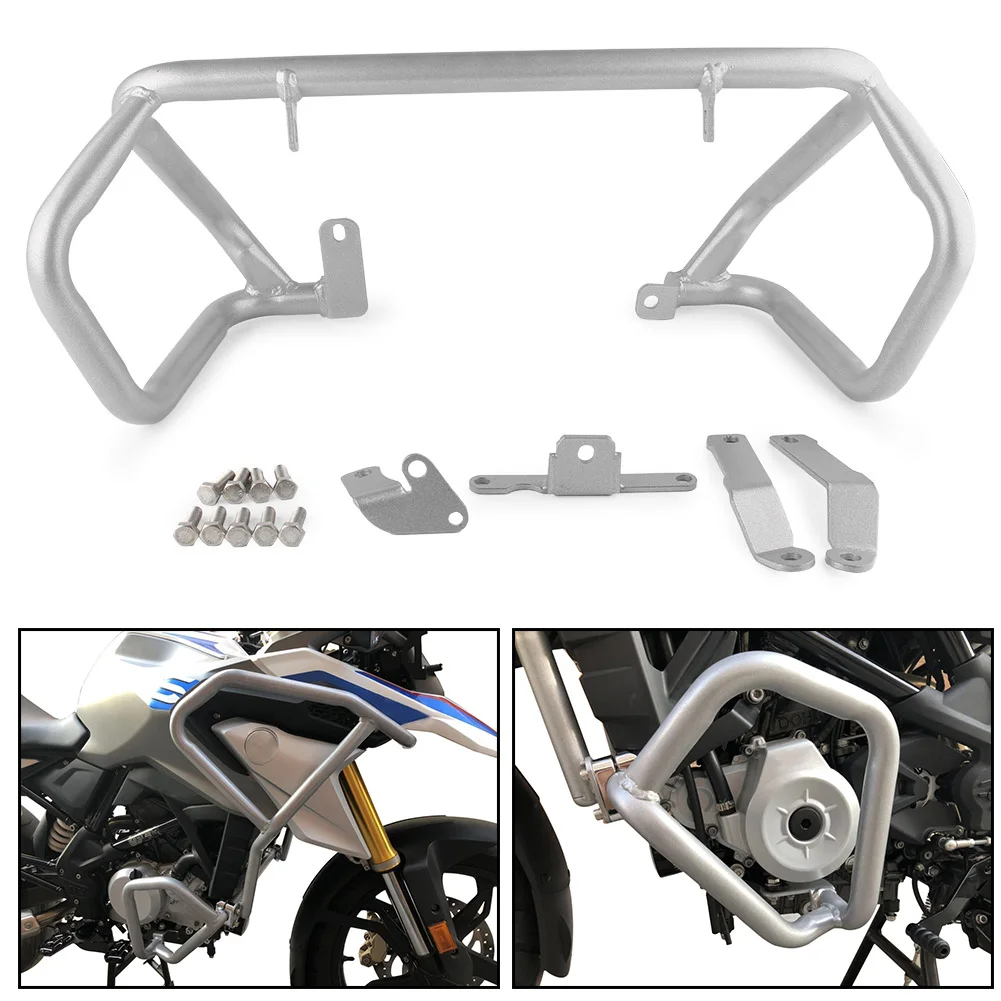 Sliver Steel Motorcycle Lower Engine Guard Highway Crash Bar Protector For BMW G310GS G310R 2017 2018