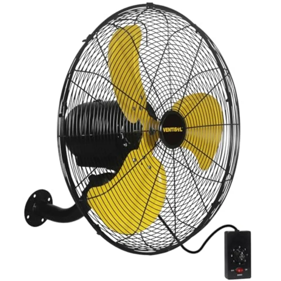 20 Inch Wall Mount Fan Oscillating, 4, 460 CFM High Velocity Industrial Wall Fan for Indoor, Commercial, Residential, Warehouse