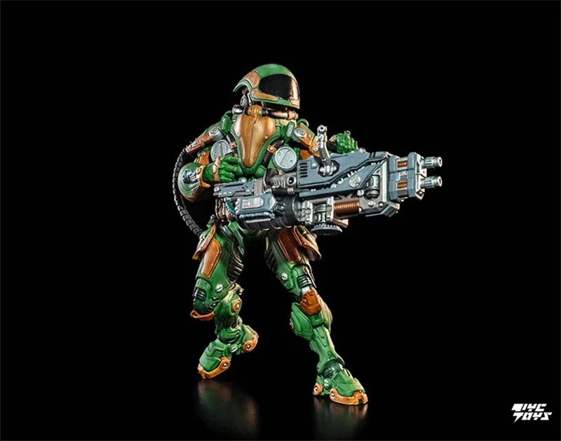 Four Knights 1/12 Scale Collectible Figure Green Heavy Machine Gunner Skeleton Soldiers 7Inch Action Figure Model 7