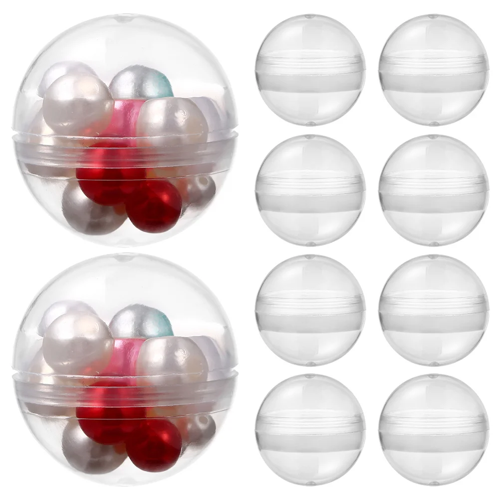 

100Pcs Clear Fillable Balls for Vending Machines Reusable Containers for Candies and Party Favors 35mm Round Box