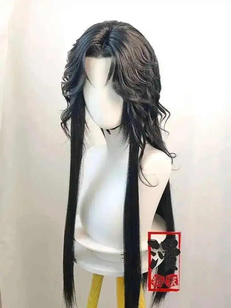 Stylized The Scum Villain’s Self Luo Binghe Customized Unisex Shen Qingqiu Women Anime Halloween Costume Wig Chinese Fan Wig+cap