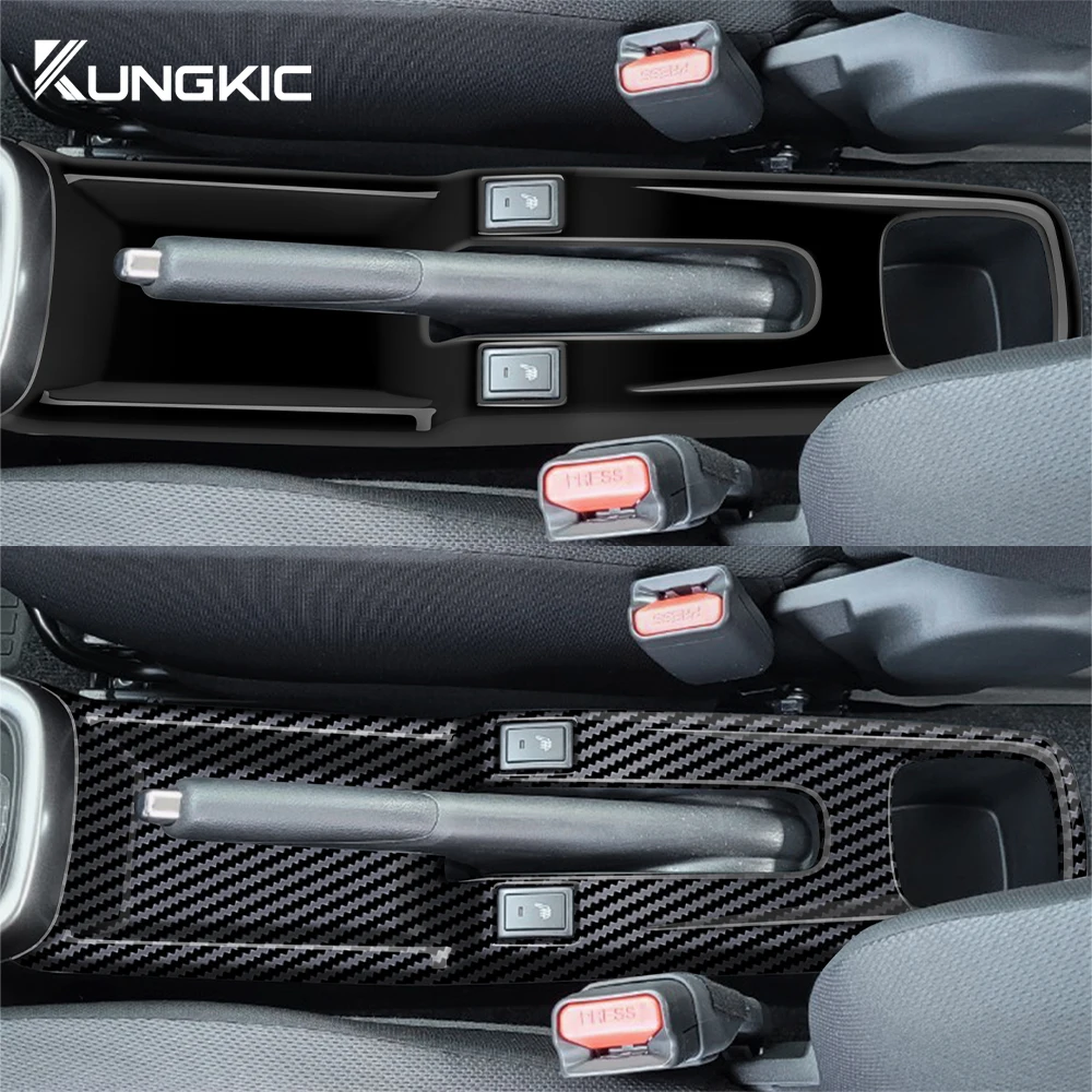 For Suzuki SWIFT 2017 2018 2019-2024 2025 Car Water Cup Holder Box Panel Sticker ABS Carbon Fiber Style Interior Accessories