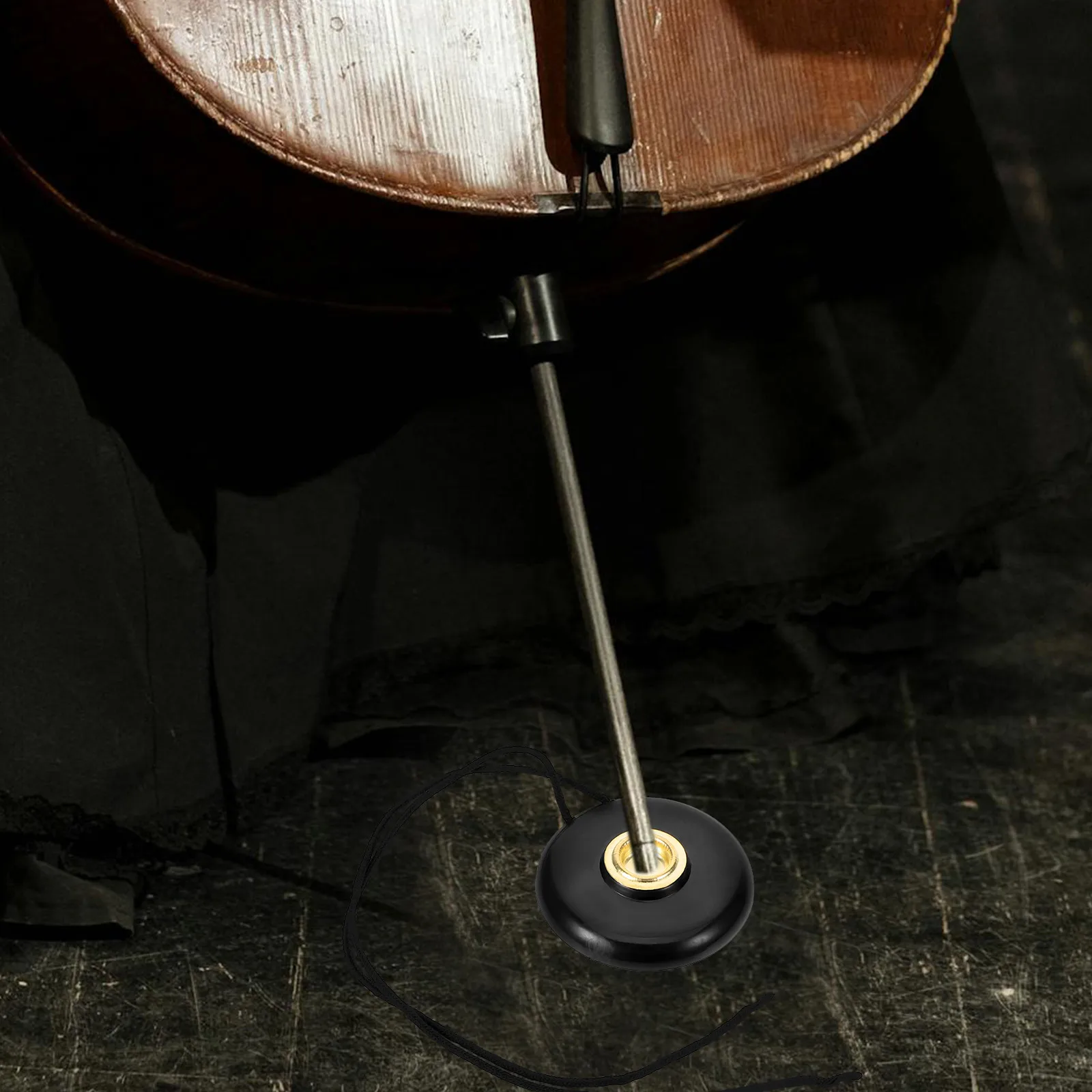 

Holder Anti-slip Mat for Cello Endpin Rest Musical Black Sponge Floor Protector