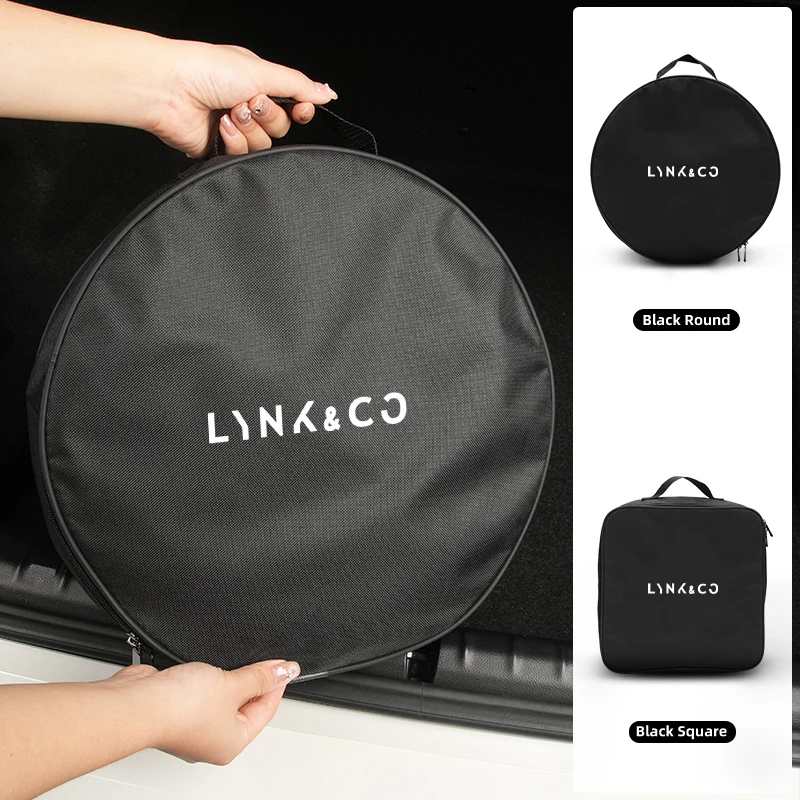 Car EV Chargeing Cable Storage Bag Travel Organizer Box For LYNK&CO 01 02 03+ 05 06 09 PHEV 09 MHEV