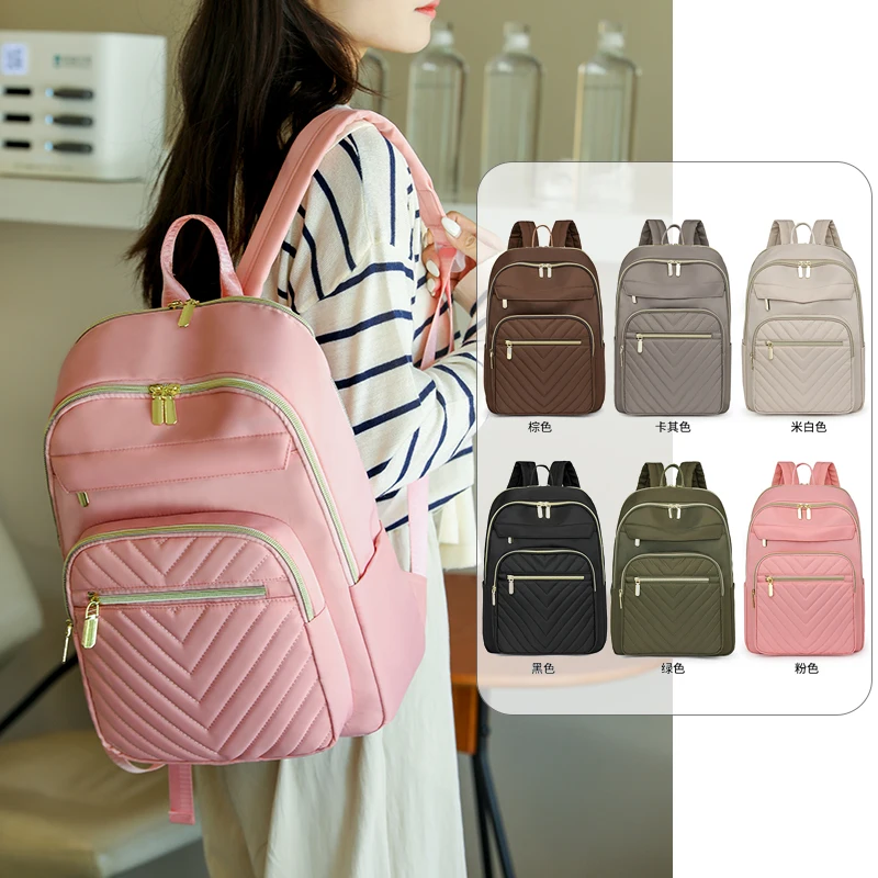 15.6 inch Laptop Large Capacity Backpack High Quality Nylon Waterproof Backpack Vintage School Bags Travel Bookbag Rucksack