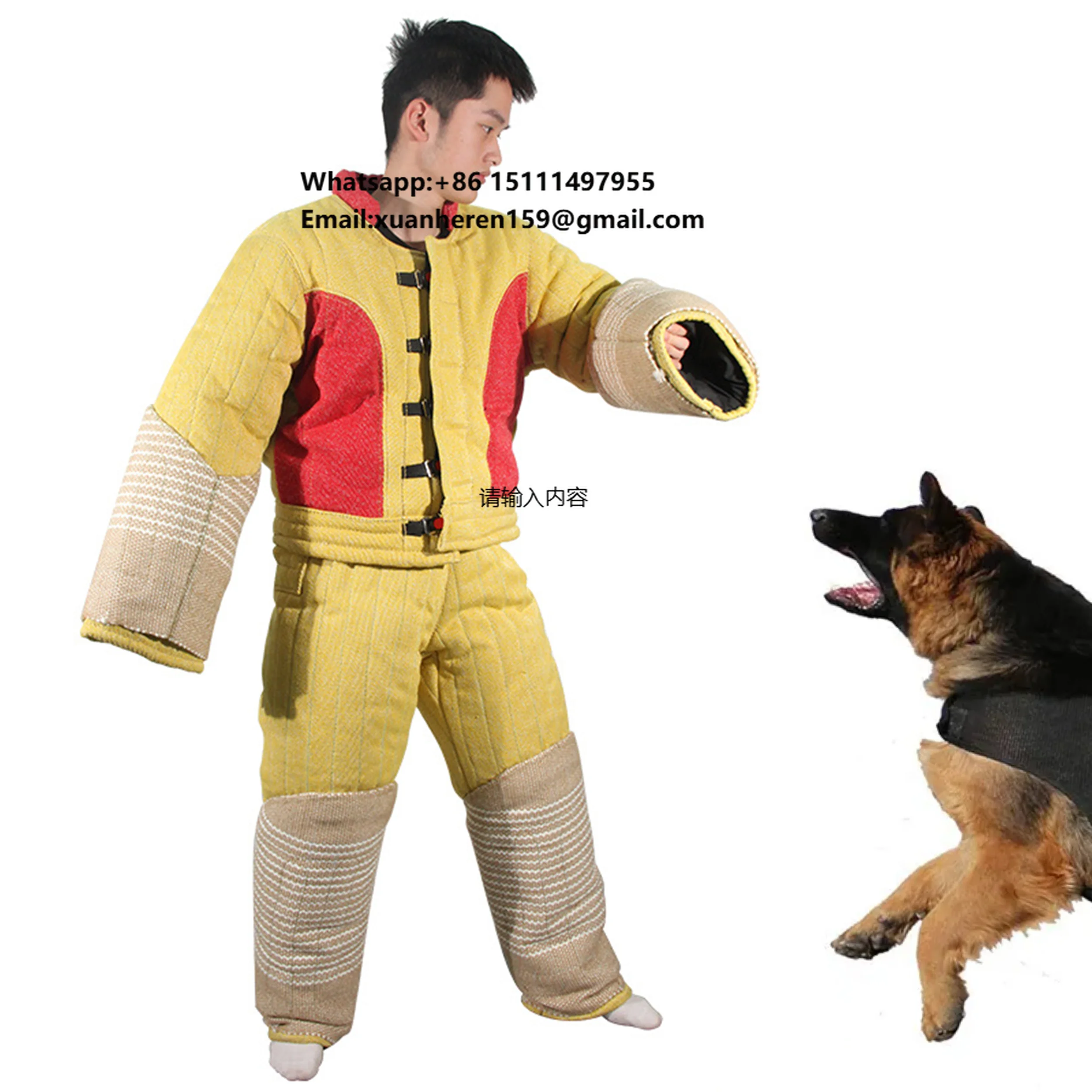 Dog Training Bite Suit Full Body Protection Clothing,Training Bite Sleeves Clothes for Dogs,Training Equipment Protective Gear