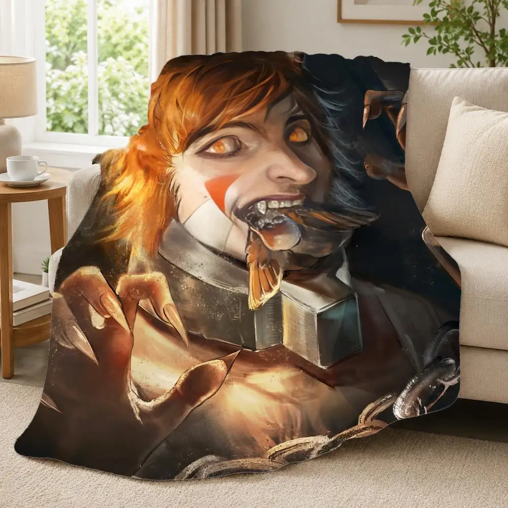 Cool R-Ren Hanas  Throw 240G Lightweight Throw Blanket Soft Cozy Fleece Blanket for Sofa Bed Home Decor