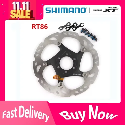 SHIMANO XT SM RT86 tecnología de punto de hielo disco de freno 6 pernos M8000 disco de bicicletas de montaña SHIMANO RT86 160mm 180mm 203mm bicicleta MTB