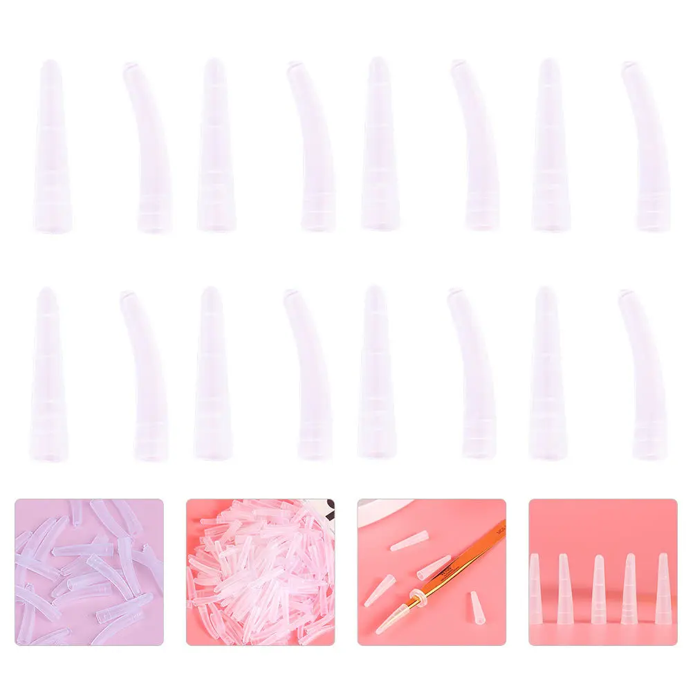 1 set 1 Set Of Transparent Silicone Eyelash Tweezers Covers Sleeves For Extension Tools Non-Slip Nipper Cover Eyelash Tweezers
