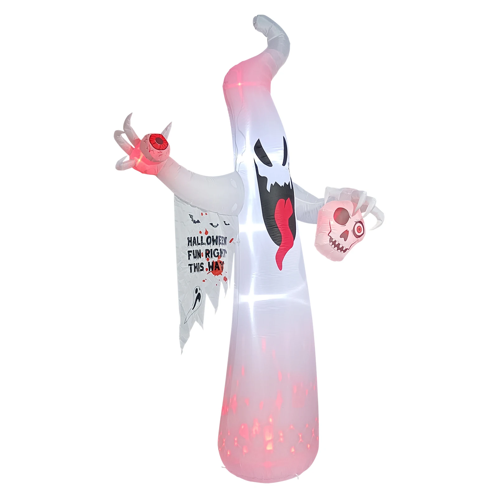 2.4 متر/8FT هالوين تضخيم مخيف شبح نموذج ديكور مع أضواء LED لجميع القديسين في الهواء الطلق ساحة حديقة الحديقة مخيف الديكور الدعامة #3