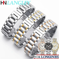 Watch Band For LONGINES WatchBand Stainless Steel Bracelet Original Master Crescent 12/13/14/15/16/17/18/19/20/21/22/24mm Strap